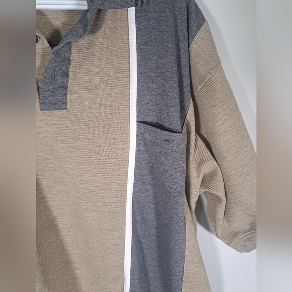 Vintage 90s/Y2K Penmans Beige Stripes Polo Shirt Size XL - Picture 3 of 7